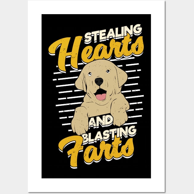 Stealing Hearts And Blasting Farts Labrador Gift Wall Art by Dolde08